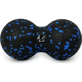Gymnastický míč Line Sport Duoball dvojitý míč na masáž a válení, 8 cm černý a modrý