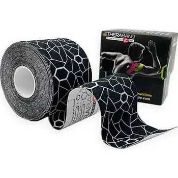 Tejpovací páska Thera Band Tape - páskové náplasti pro kineziologické tejpování (5cm x 5m) černá a bílé