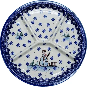 Talíř Keramický dělený talíř Keramika Bolesławiec