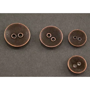 Knoflík Kovový knoflík - staroměděná - průměr 1,7 cm