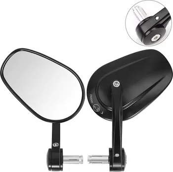 Zrcátko pro motocykl SPODNÍ KULATÁ ZRCÁTKA DO ŘÍDÍTEK NAKED STREET CAFE RACER CLASSIC DRAG