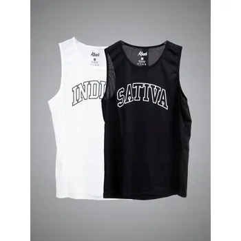 Podprsenka BEZRUKAVNÍK PÁNSKÝ Sada 2 SZ TANK TOP SPORT Černá Bílá Sativa Indica XXL