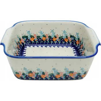 Velká keramická čtvercová mísa Bolesławiec