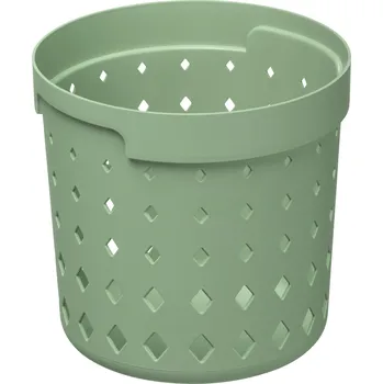 Úložný box Košík, organizér, úložný box kulatý SEOUL M Zelený