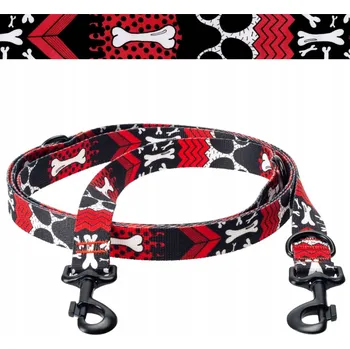 Vodítko pro psa VODÍTKO městské 2,4 m pro velkého psa SILNÉ Ukory potisk PSÍ KOST