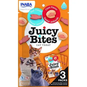 Pamlsek pro kočku Inaba cat Juicy Bites - ryba, škeble 33,9g