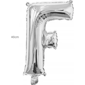 Balónek Fóliový balónek písmeno S STŘÍBRNÁ k narozeninám hélium 40 cm
