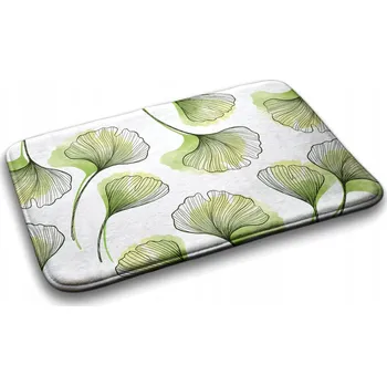 Koupelnová předložka Měkká koupelnová předložka s motivem listů jinanu