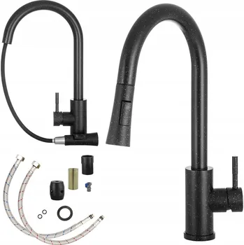 Vodovodní baterie Stojánková kuchyňská baterie Gamma 1 černá, granit