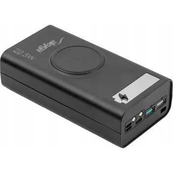 IP kamera Pouzdro Powerbanky Bezdrátová Nabíječka 12x Li-Ion 18650 QI QC4+ PD 22.5W