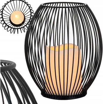 Svícen Kovový svícen LOFT dekorativní stojan na svíčku lucerna pro dům terasu