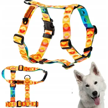 Postroj pro psa GUARD nastavitelné kšíry pro malého psa štěně S 15mm Ukory ORANŽOVÉ