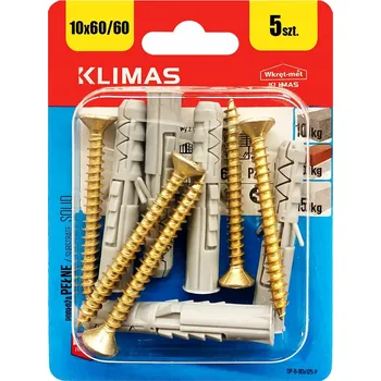 Vrták Hmoždinky do betonu Wkręt-Met 6 x 60 mm, 5 ks