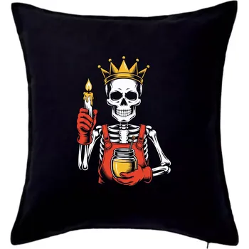 Polštář Kostra včelař - Polštář 50x50 - 50x50 - Pouze potah ( Černá )