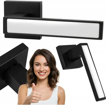 Dveřní kování Interiérová klika Gamar Dlouhý štítek, Krátký štítek, Čtvercová rozeta