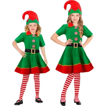 Karnevalový kostým Malý pomocník Santa Clause, Elf - Pro věk 5-7 let