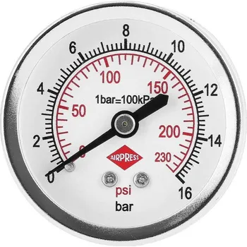 Kompresor Manometr Airpress D50 1/4" (0-16 bar) zadní