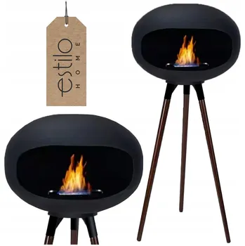 Biokrb Volně stojící biokrb EstiloHome 45 x 105 x 45 cm černý