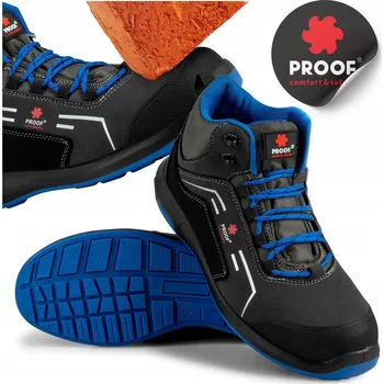 Pracovní obuv PRACOVNÍ OBUV PÁNSKÁ BOZP KOTNÍKOVÁ OCHRANNÁ LEHKÁ S3 SRC vel. 36 nálepka PROOF