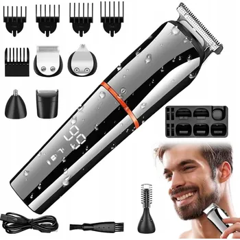 Strojek na vlasy PROFESIONÁLNÍ ZASTŘIHOVAČ VLASŮ 6 V 1 S LED DISPLEJEM A PŘÍSLUŠENSTVÍM