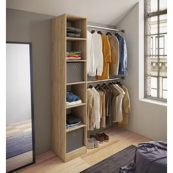 Obývací pokoj VCM Otevřená šatní police Dacho III, sonoma dub 827317