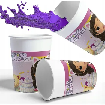 Party nádobí KELÍMKY KELÍMKY GÁBININ KOUZELNÝ DOMEK FAIRY TALE PRO DĚTI K NAROZENINÁM 200 ML 8 KS