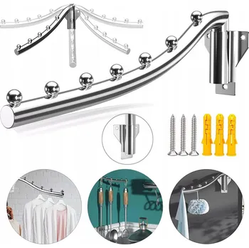 Věšák OBLOUKOVÝ VĚŠÁK 7 KULIČEK 40cm NA ZEĎ DO SKŘÍŇ LOŽNICE KOUPELNY