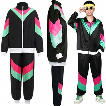 Karnevalový kostým KOSTÝM 80. LÉTA PŘEVLEK RAP DISCO HIP HOP NA TEMATICKOU RETRO PÁRTY XL
