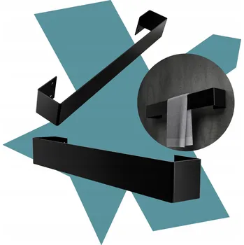 Držák na ručník Tyč na kolíčky | Metalický Pluton černá