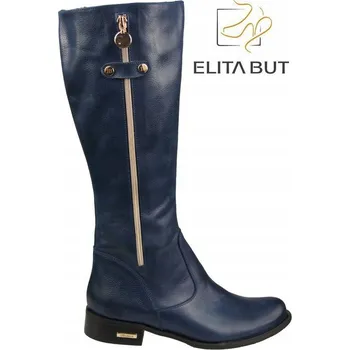 Dámské kozačky Elitabut Dámské kozačky po kolena, plochý podpatek, velikost 42