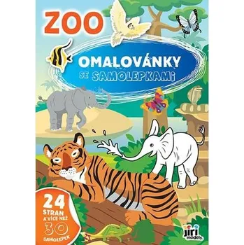 omalovánky Omalovánky A4 se samolepkami Zoo