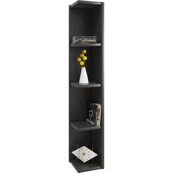 Obývací pokoj VCM Rohový regál Honsa, černý 758995