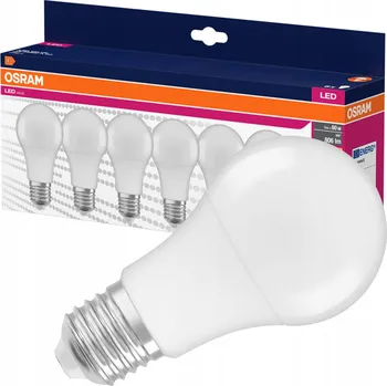 Žárovka LED žárovka A60 E27 8W (ekvivalent 60W) 806lm 2700K Teplá bílá 150° VALUE Osram 6 ks