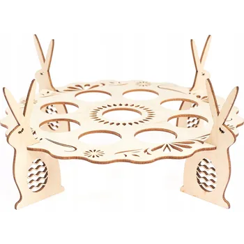 Obraz STOJAN NA VEJCE DŘEVĚNÝ Velikonoce KRÁLÍK KRÁSNÝ