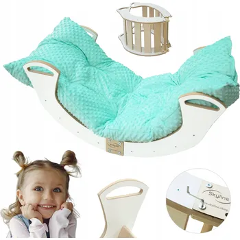 Dětská houpačka Dřevěné Houpačka Montessori s Lehátko 120 pro děti, velikost M, polský