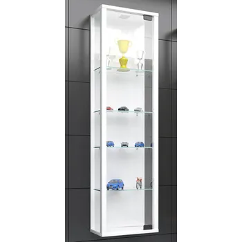 Komoda VCM Nástěnná vitrína Stano Mini, bílá 759310