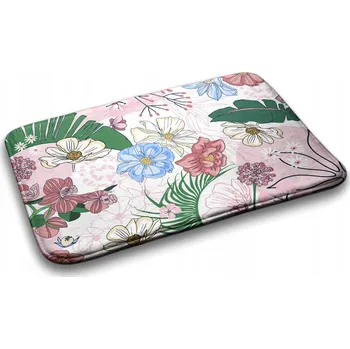 Koupelnová předložka Protiskluzová koupelnová předložka Barevné květiny