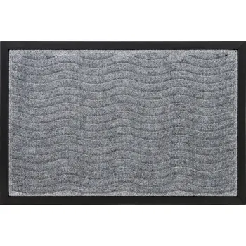 ROHOŽKA PŘED DVEŘE 40X60 VENKOVNÍ GUMOVÁ VNITŘNÍ ŠEDÁ VSTUPNÍ 3D