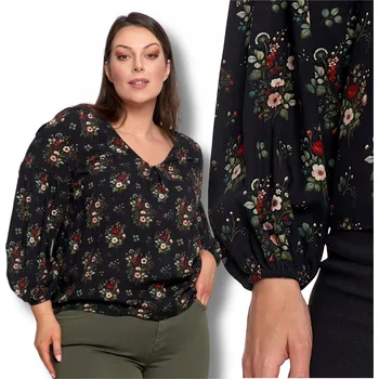 Dámská košile Moraj dámská košile s dlouhým rukávem, květinový vzor, vícebarevná OKD3300-004, velikost XXL