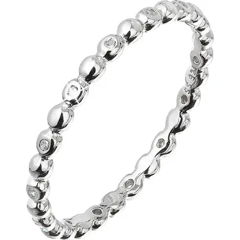 Prsten EVOLUTION GROUP CZ Stříbrný prsten vzorovaný se zirkonky - velikost 53 - 15005.1