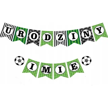 BANER girlanda FOTBALOVÝ MÍČ na NAROZENINY s libovolným JMÉNEM