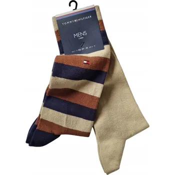 Pánské oblečení Tommy Hilfiger Ponožky Tommy Hilfiger 2-Pack Ponožky Lake Blue vícebarevné velikost 39-42
