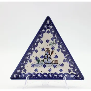 Keramický tácek, mísa trojúhelníková, Keramika Bolesławiec