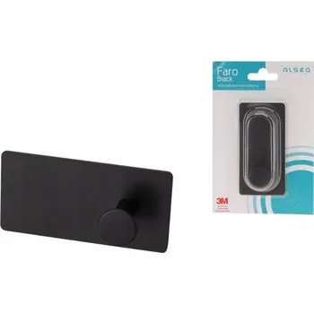 Věšák Háček bez vrtání Alsea černý