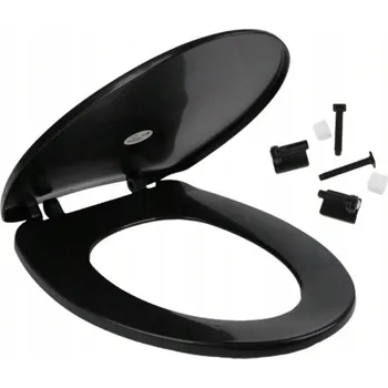 WC sedátko PLASTOVÉ SEDÁTKO NA WC černá 44,5*32,5 CM