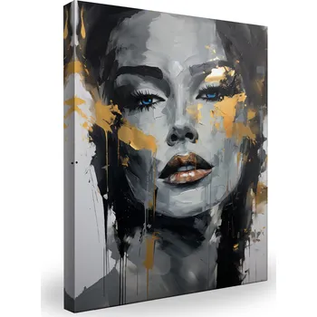 Obraz Obraz do ložnice Zlatý PORTRET Ženská tvář Glamour 120x160