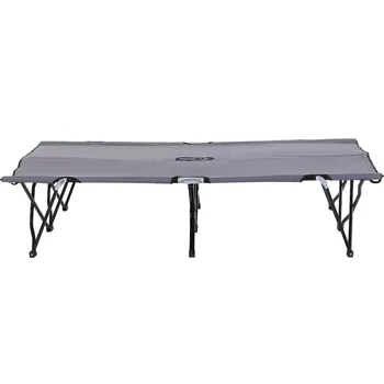 Zahradní lehátko Outsunny Kempinkové lehátko Outsunny, kempinkové lůžko až pro 2 osoby, 193L x 125W x 40H cm, šedá barva