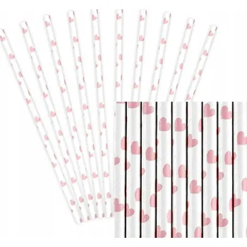 BRČKA papírová RŮŽOVÁ SRDÍČKA