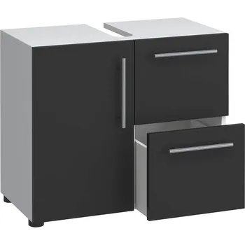 Koupelnový nábytek VCM Koupelnová skříňka Flandu pod umyvadlo, černá/bílá 761284