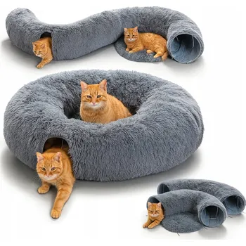 Pelíšek pro psa Pelíšek K&M šedý kulatý 80 cm x 80 cm